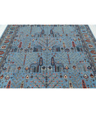 Bakshaish 8'0'' X 9'9'' Hand-Knotted Wool Rug 8'0'' x 9'9'' (240 X 293) / Blue / Blue