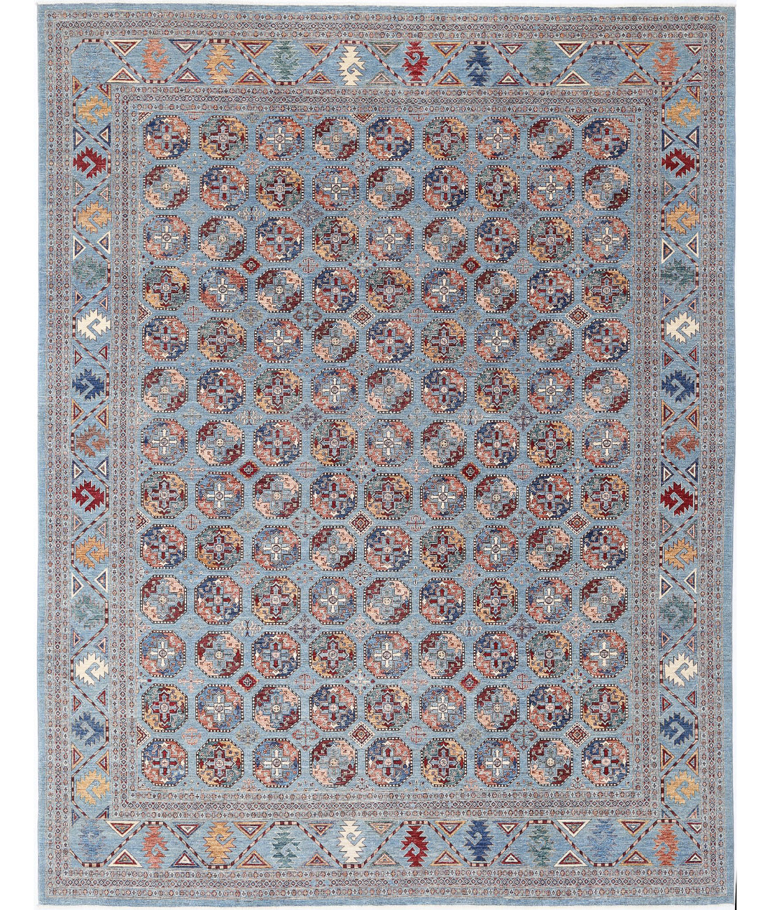 Jasmine 11'11'' X 15'8'' Hand-Knotted Wool Rug 11'11'' x 15'8'' (358 X 470) / Blue / Multi