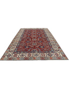 Kazak 7' 11" X 11' 6" Hand-Knotted Wool Rug 7' 11" X 11' 6" (241 X 351) / Red / Ivory