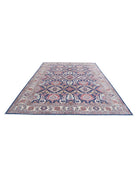 Kazak 8' 1" X 11' 5" Hand-Knotted Wool Rug 8' 1" X 11' 5" (246 X 348) / Blue / Ivory