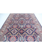 Kazak 8' 1" X 11' 5" Hand-Knotted Wool Rug 8' 1" X 11' 5" (246 X 348) / Blue / Ivory