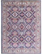 Kazak 8' 1" X 11' 5" Hand-Knotted Wool Rug 8' 1" X 11' 5" (246 X 348) / Blue / Ivory