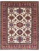 Kazak 8' 4" X 10' 3" Hand-Knotted Wool Rug 8' 4" X 10' 3" (254 X 312) / Ivory / Red