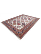 Kazak 9' 2" X 12' 0" Hand-Knotted Wool Rug 9' 2" X 12' 0" (279 X 366) / Ivory / Blue