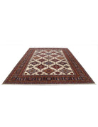 Kazak 9' 2" X 12' 0" Hand-Knotted Wool Rug 9' 2" X 12' 0" (279 X 366) / Ivory / Blue