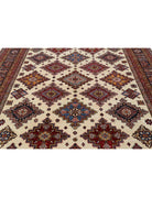 Kazak 9' 2" X 12' 0" Hand-Knotted Wool Rug 9' 2" X 12' 0" (279 X 366) / Ivory / Blue