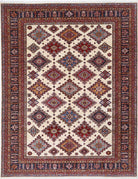 Kazak 9' 2" X 12' 0" Hand-Knotted Wool Rug 9' 2" X 12' 0" (279 X 366) / Ivory / Blue