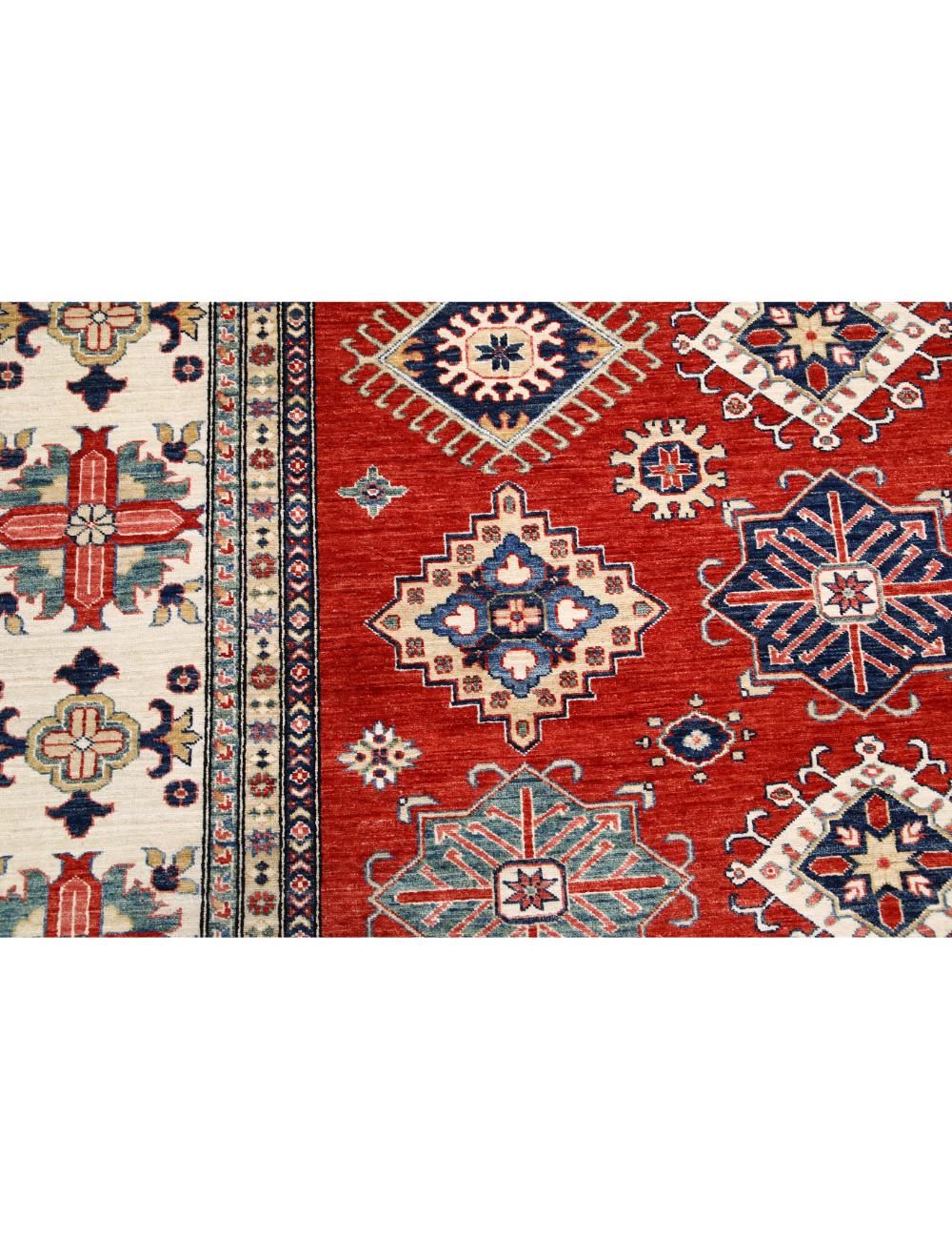 Kazak 11' 7" X 16' 4" Hand-Knotted Wool Rug 11' 7" X 16' 4" (353 X 498) / Red / Ivory