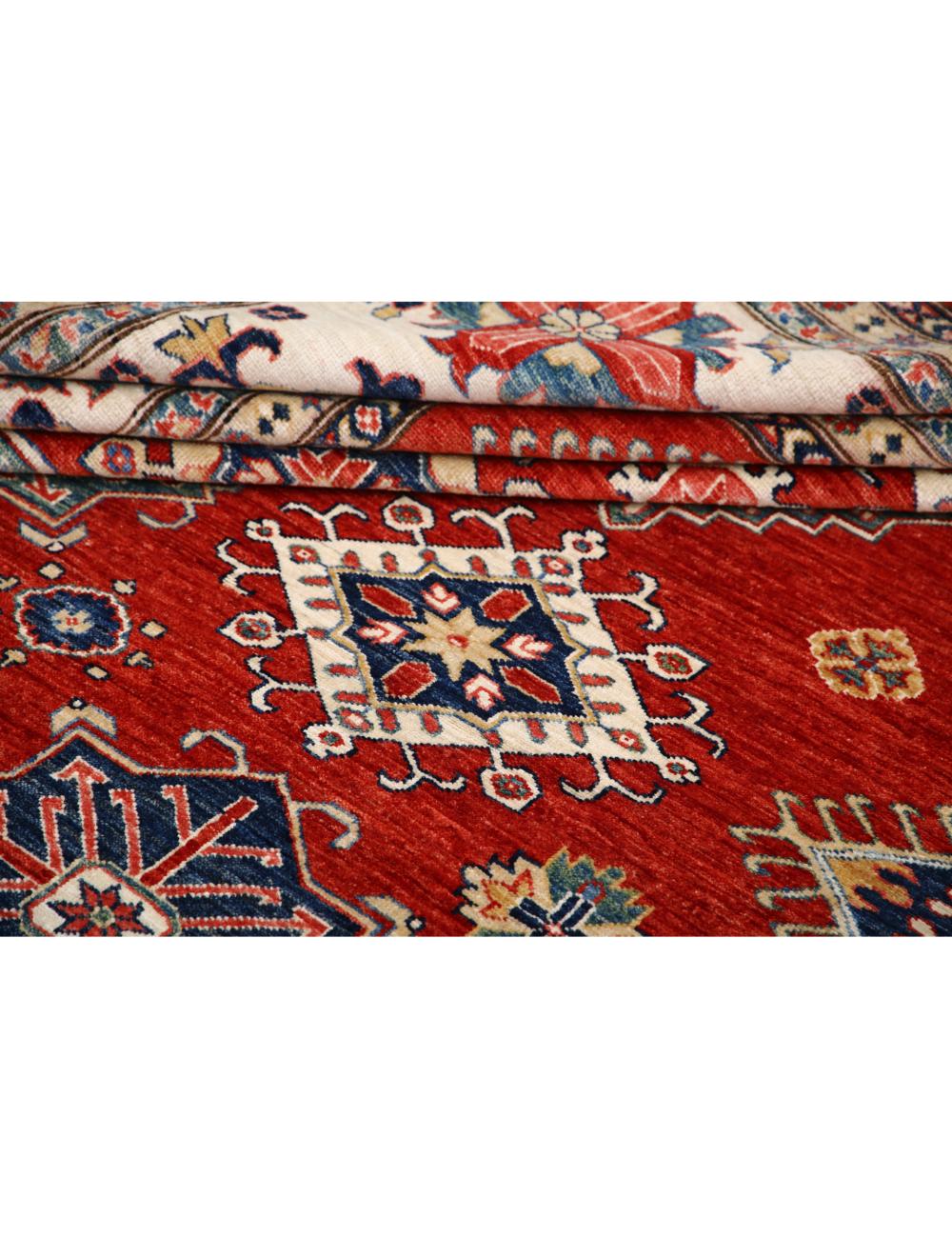 Kazak 11' 7" X 16' 4" Hand-Knotted Wool Rug 11' 7" X 16' 4" (353 X 498) / Red / Ivory