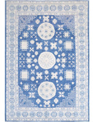 Khotan 9' 8" X 13' 10" Hand-Knotted Wool Rug 9' 8" X 13' 10" (295 X 422) / Blue / Ivory