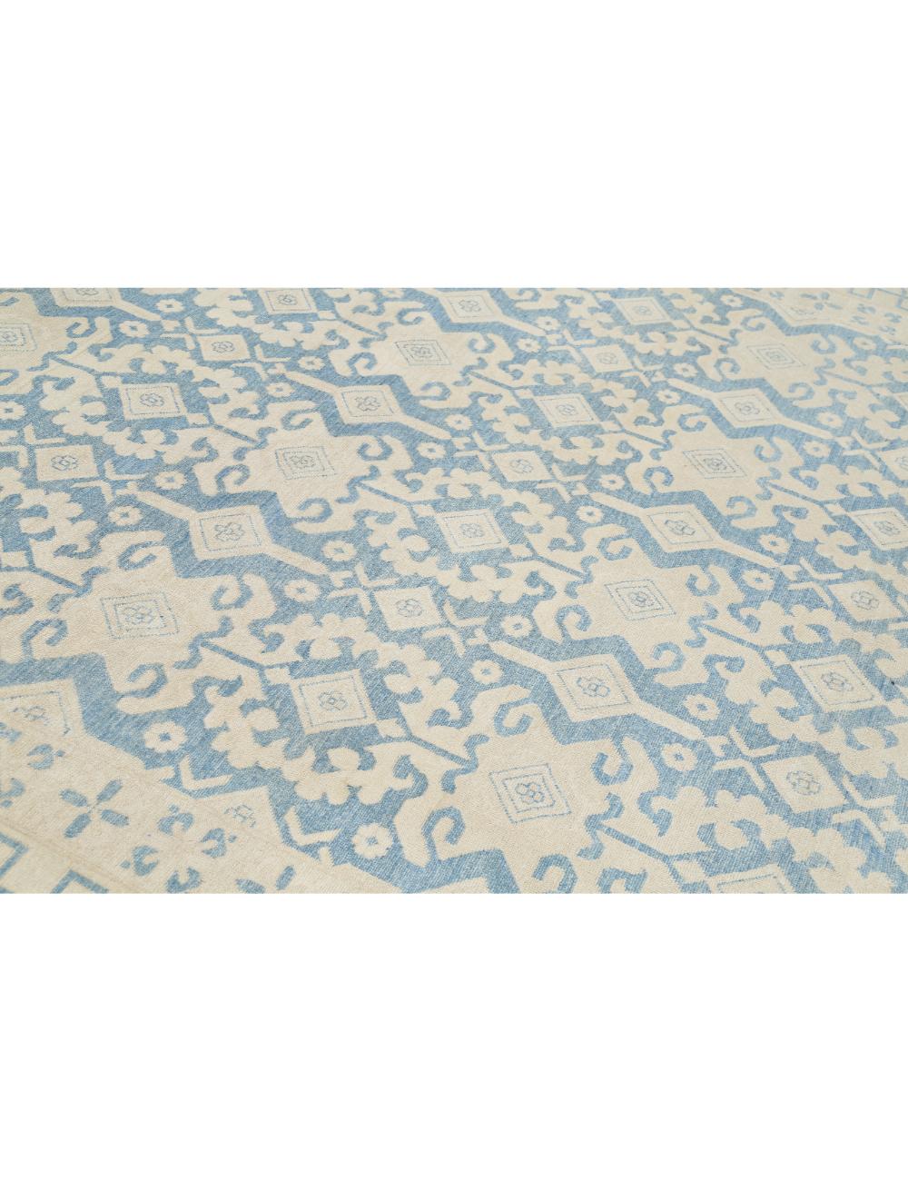 Khotan 9' 10" X 12' 2" Hand-Knotted Wool Rug 9' 10" X 12' 2" (300 X 371) / Blue / Taupe