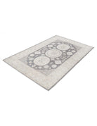 Khotan 4' 1" X 5' 11" Hand-Knotted Wool Rug 4' 1" X 5' 11" (124 X 180) / Grey / Ivory