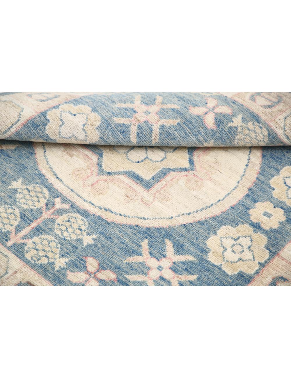 Khotan 3' 2" X 3' 3" Hand-Knotted Wool Rug 3' 2" X 3' 3" (97 X 99) / Blue / Ivory