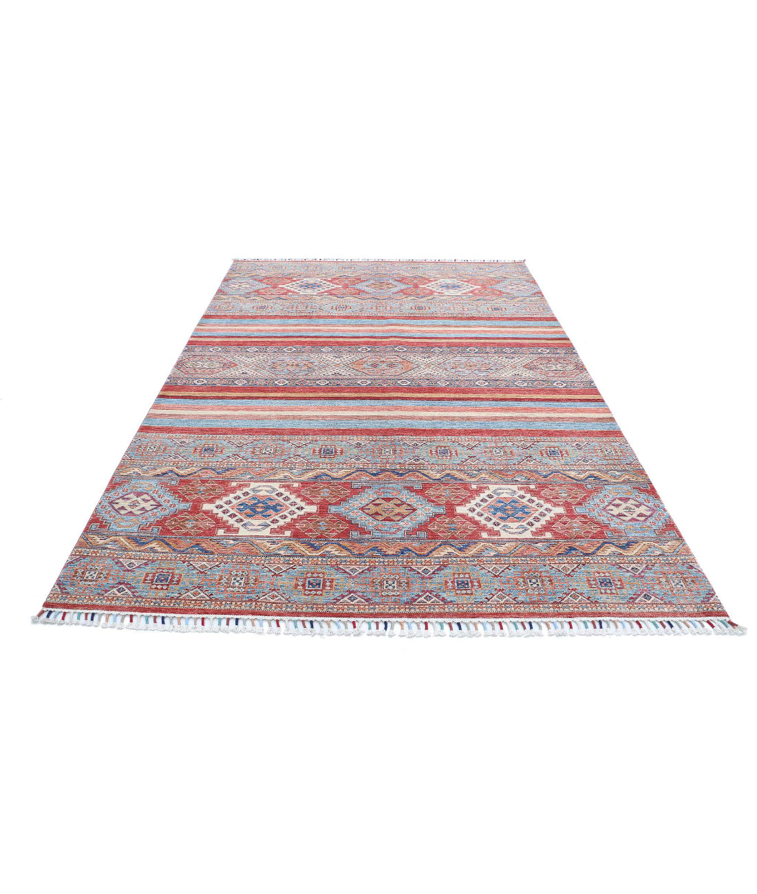 Khurjeen 6'6'' X 9'7'' Hand-Knotted Wool Rug 6'6'' x 9'7'' (195 X 288) / Multi / Multi