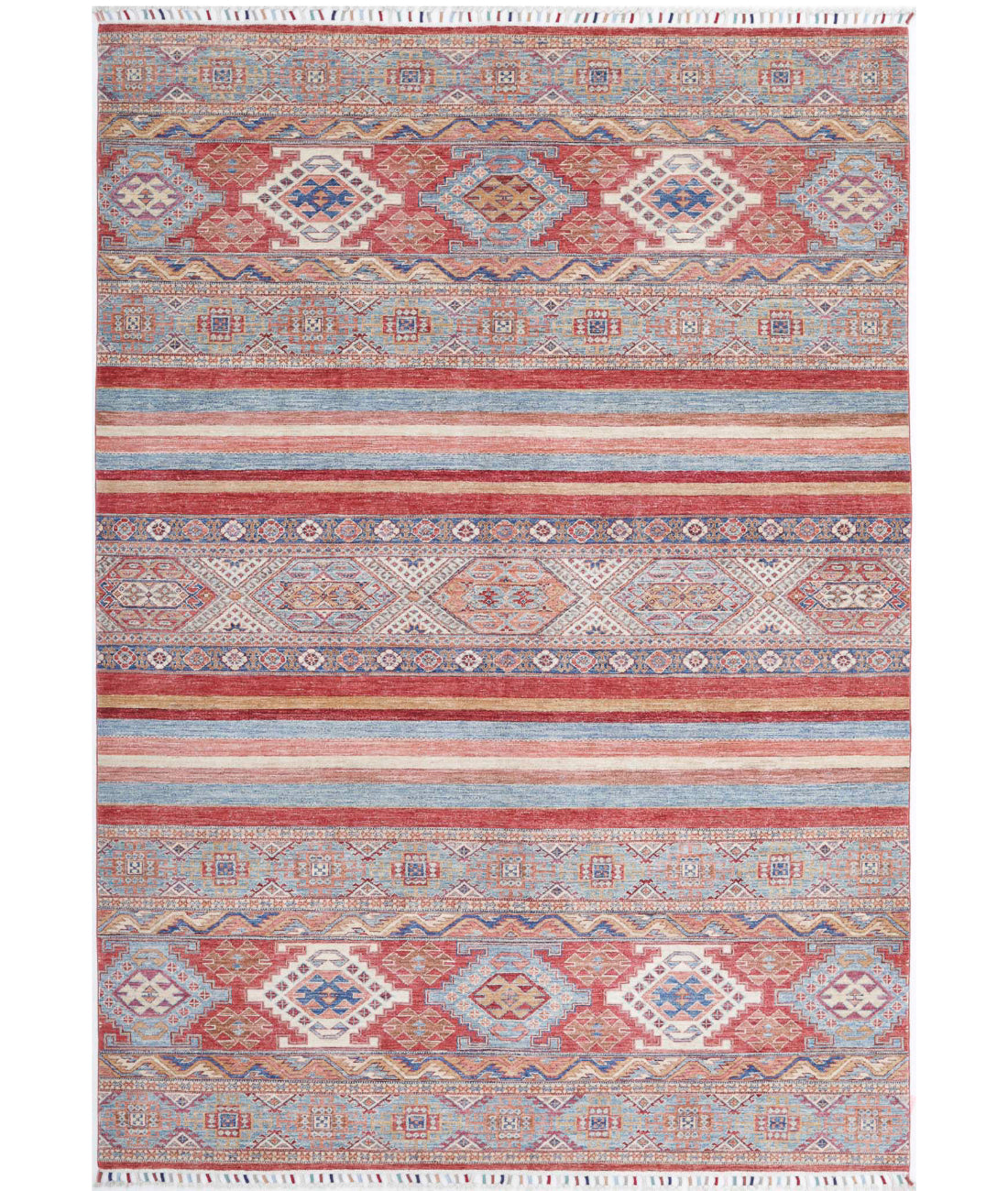 Khurjeen 6'6'' X 9'7'' Hand-Knotted Wool Rug 6'6'' x 9'7'' (195 X 288) / Multi / Multi