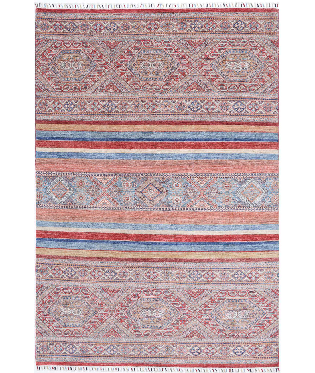 Khurjeen 6'7'' X 9'7'' Hand-Knotted Wool Rug 6'7'' x 9'7'' (198 X 288) / Multi / Multi