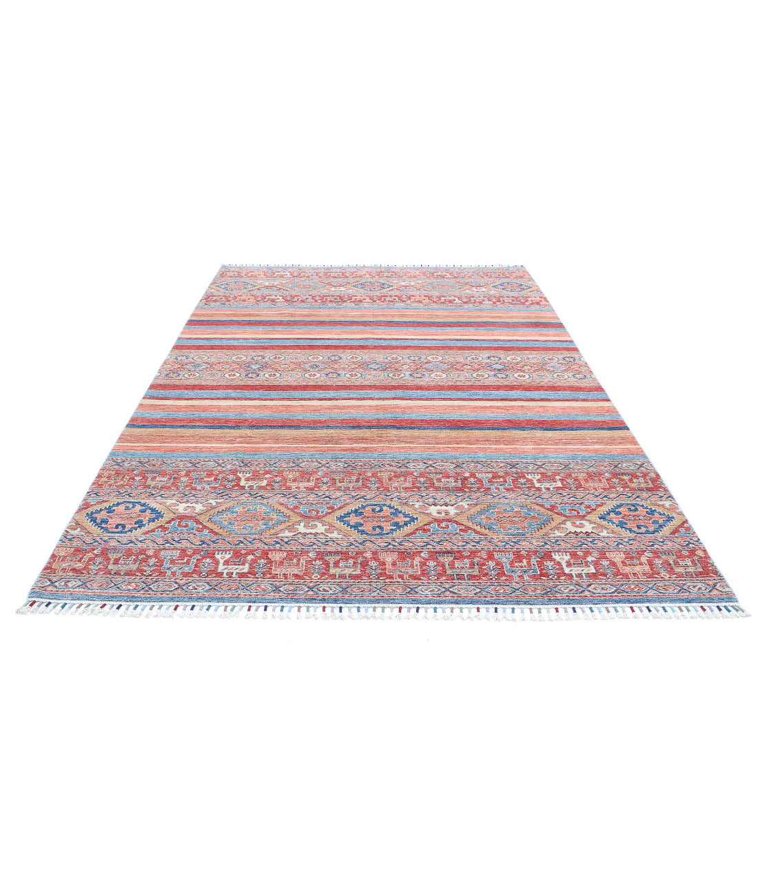 Khurjeen 6'7'' X 9'9'' Hand-Knotted Wool Rug 6'7'' x 9'9'' (198 X 293) / Multi / Multi