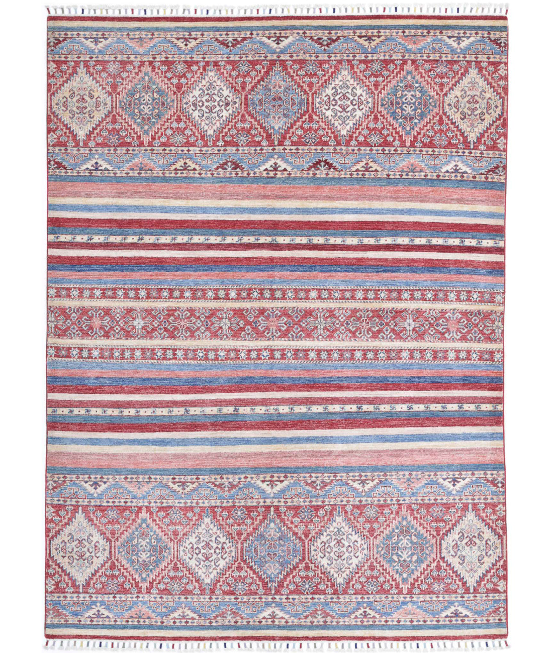 Khurjeen 5'8'' X 7'8'' Hand-Knotted Wool Rug 5'8'' x 7'8'' (170 X 230) / Multi / Red