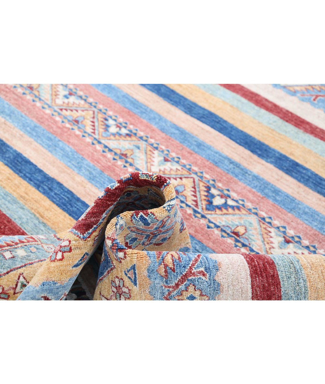 Khurjeen 5'8'' X 7'7'' Hand-Knotted Wool Rug 5'8'' x 7'7'' (170 X 228) / Multi / Blue