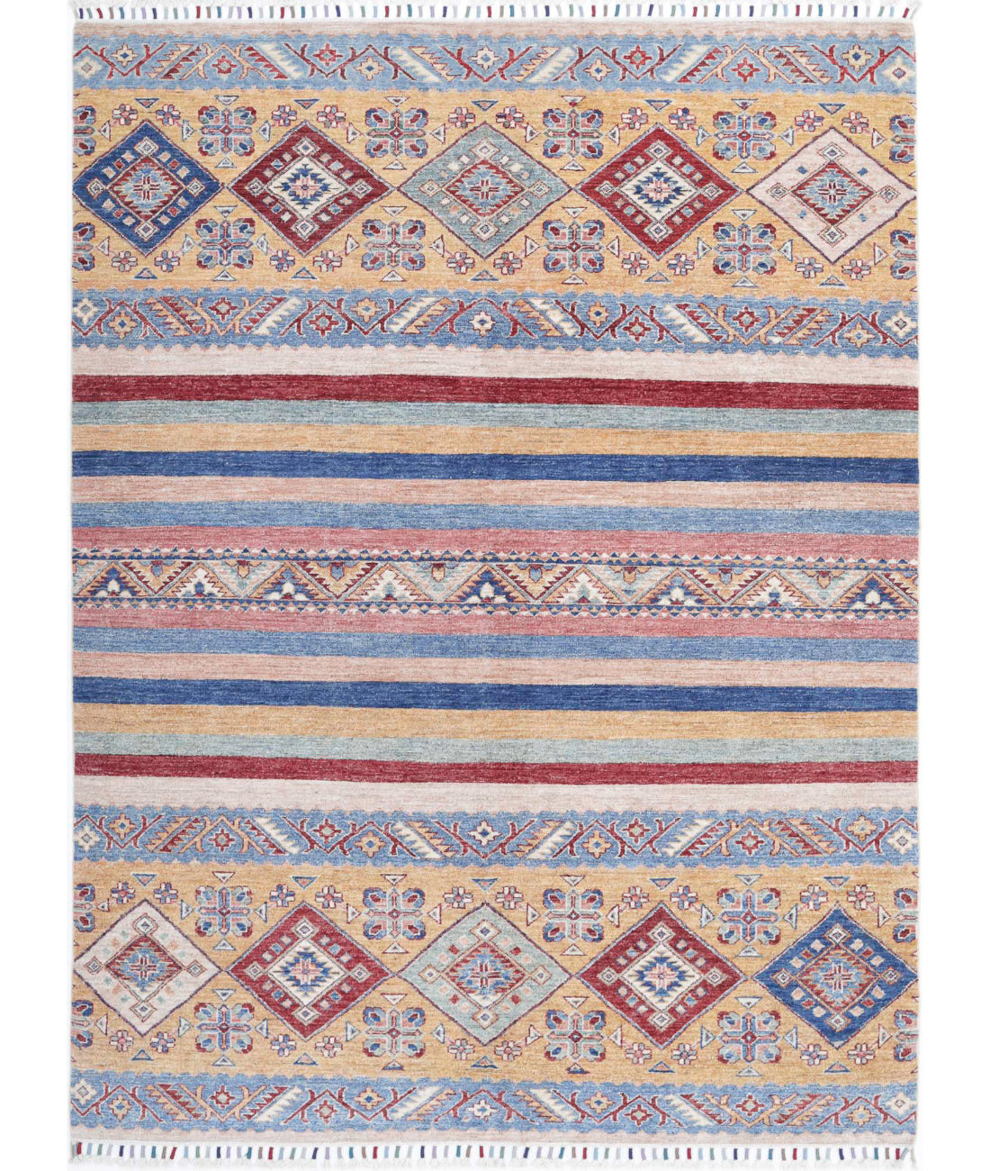 Khurjeen 5'8'' X 7'7'' Hand-Knotted Wool Rug 5'8'' x 7'7'' (170 X 228) / Multi / Blue