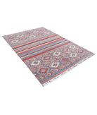 Khurjeen 5'6'' X 7'7'' Hand-Knotted Wool Rug 5'6'' x 7'7'' (165 X 228) / Multi / Red