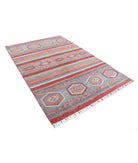 Khurjeen 5'6'' X 8'0'' Hand-Knotted Wool Rug 5'6'' x 8'0'' (165 X 240) / Multi / Red