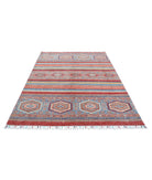 Khurjeen 5'6'' X 8'0'' Hand-Knotted Wool Rug 5'6'' x 8'0'' (165 X 240) / Multi / Red