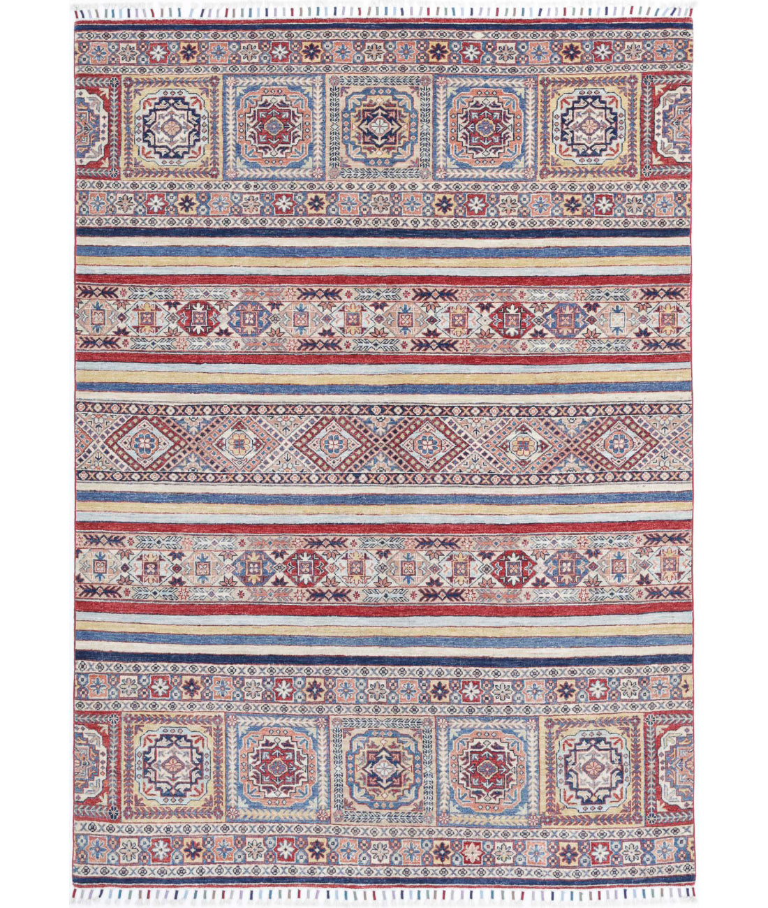 Khurjeen 5'4'' X 7'9'' Hand-Knotted Wool Rug 5'4'' x 7'9'' (160 X 233) / Multi / Blue