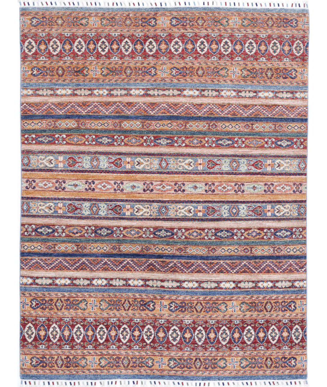 Khurjeen 4'10'' X 6'2'' Hand-Knotted Wool Rug 4'10'' x 6'2'' (145 X 185) / Multi / Blue