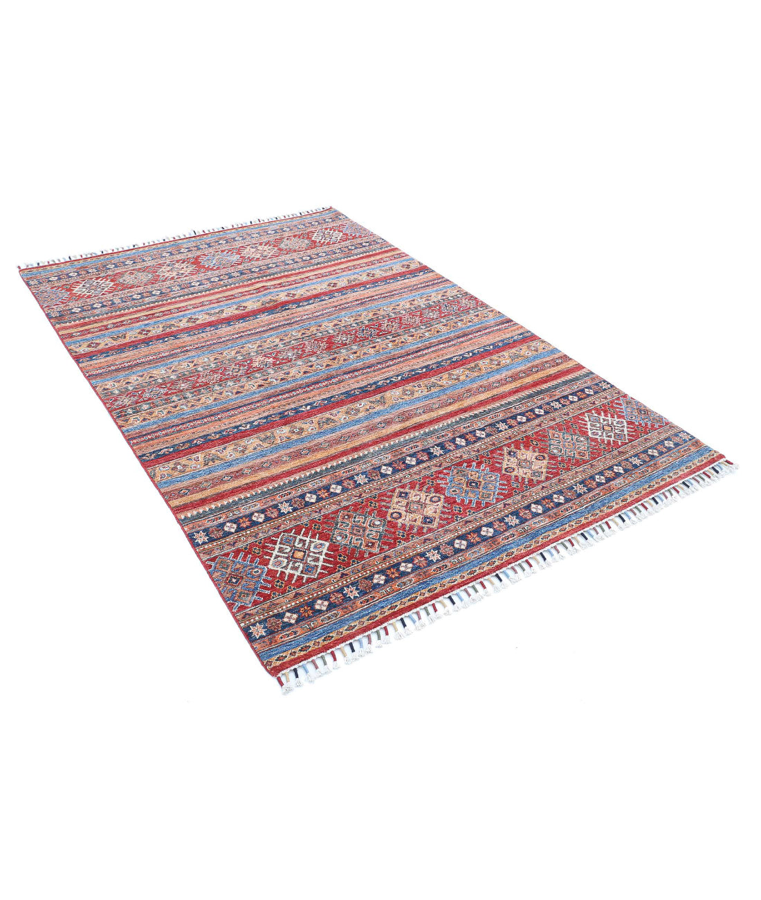 Khurjeen 4'11'' X 7'2'' Hand-Knotted Wool Rug 4'11'' x 7'2'' (148 X 215) / Multi / Red