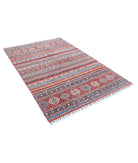 Khurjeen 4'11'' X 7'2'' Hand-Knotted Wool Rug 4'11'' x 7'2'' (148 X 215) / Multi / Red