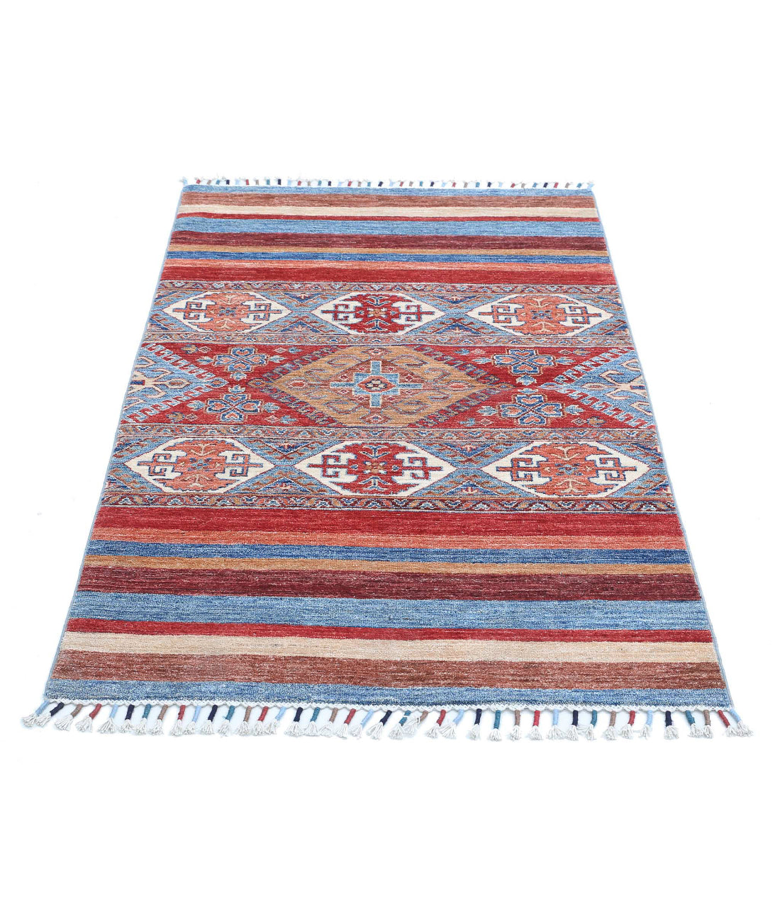 Khurjeen 3'0'' X 4'10'' Hand-Knotted Wool Rug 3'0'' x 4'10'' (90 X 145) / Multi / Multi