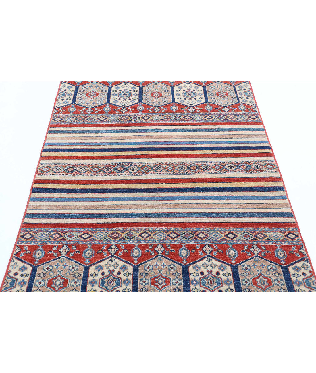 Khurjeen 3'11'' X 5'10'' Hand-Knotted Wool Rug 3'11'' x 5'10'' (118 X 175) / Multi / Multi