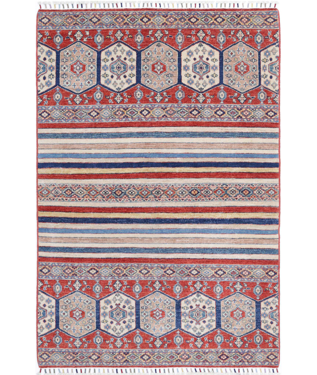 Khurjeen 3'11'' X 5'10'' Hand-Knotted Wool Rug 3'11'' x 5'10'' (118 X 175) / Multi / Multi