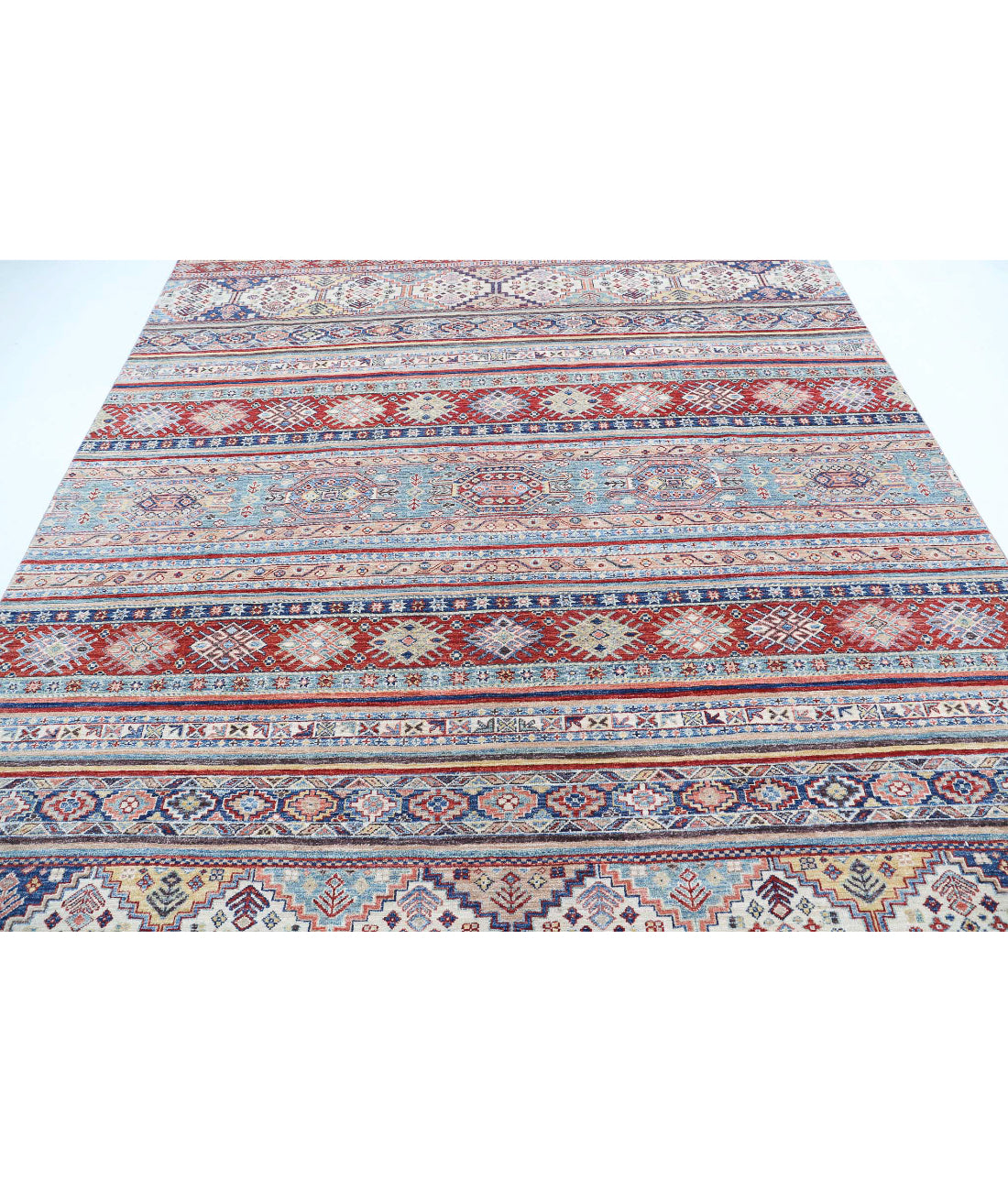 Khurjeen 7'10'' X 8'10'' Hand-Knotted Wool Rug 7'10'' x 8'10'' (235 X 265) / Multi / Multi