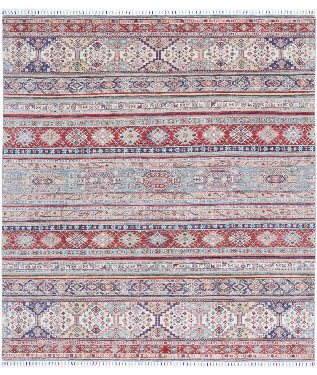 Khurjeen 7'10'' X 8'10'' Hand-Knotted Wool Rug 7'10'' x 8'10'' (235 X 265) / Multi / Multi