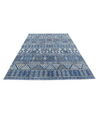 Khurjeen 6'9'' X 8'5'' Hand-Knotted Wool Rug 6'9'' x 8'5'' (203 X 253) / Blue / Ivory