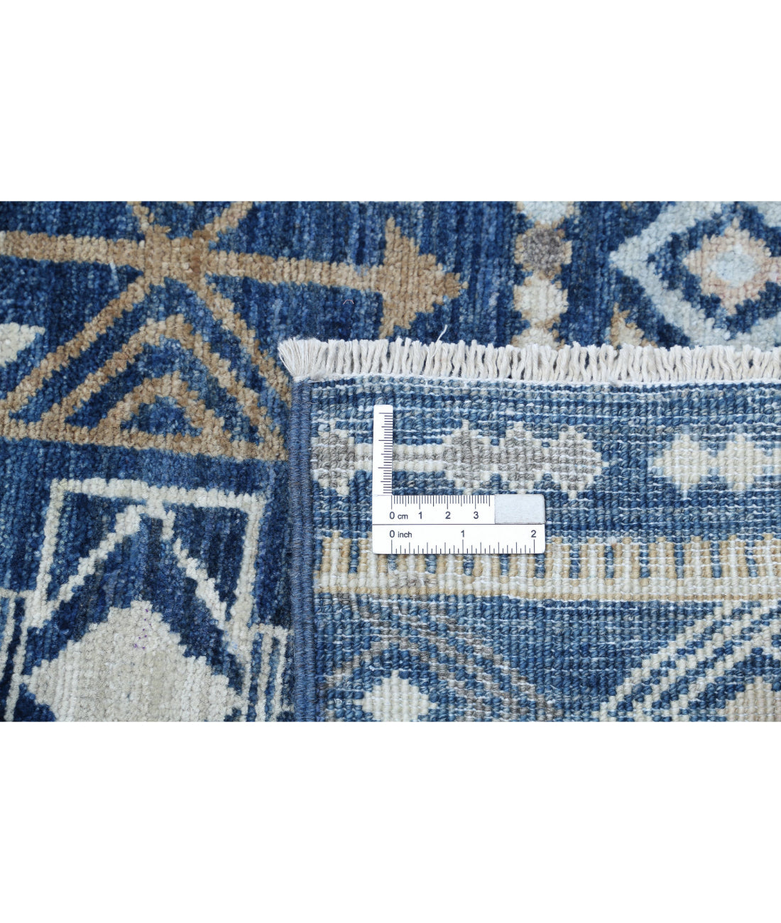 Khurjeen 6'9'' X 8'5'' Hand-Knotted Wool Rug 6'9'' x 8'5'' (203 X 253) / Blue / Ivory