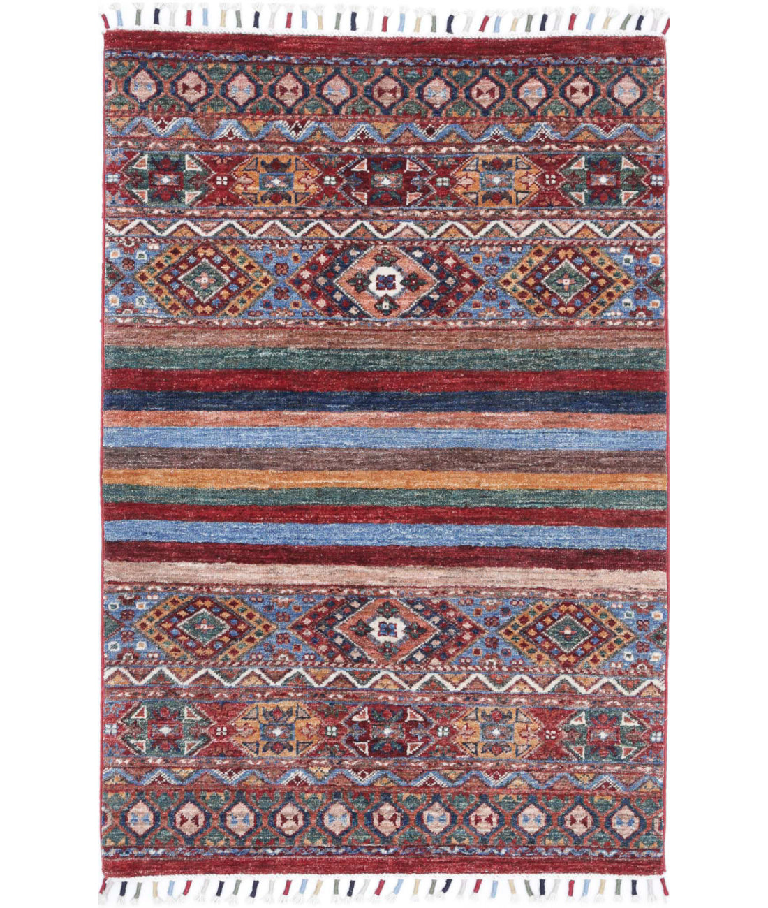 Khurjeen 2'8'' X 4'0'' Hand-Knotted Wool Rug 2'8'' x 4'0'' (80 X 120) / Multi / Multi