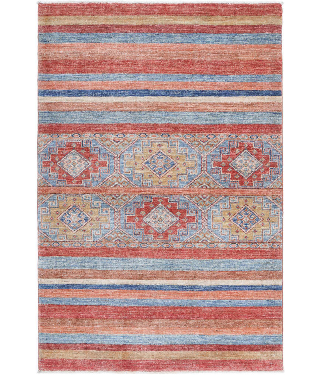 Khurjeen 3'0'' X 4'9'' Hand-Knotted Wool Rug 3'0'' x 4'9'' (90 X 143) / Multi / Multi