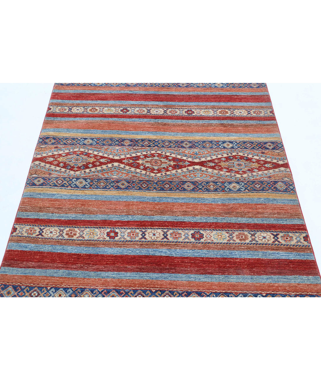 Khurjeen 4'1'' X 6'0'' Hand-Knotted Wool Rug 4'1'' x 6'0'' (123 X 180) / Multi / Multi