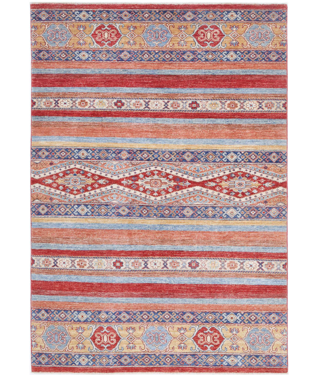 Khurjeen 4'1'' X 6'0'' Hand-Knotted Wool Rug 4'1'' x 6'0'' (123 X 180) / Multi / Multi