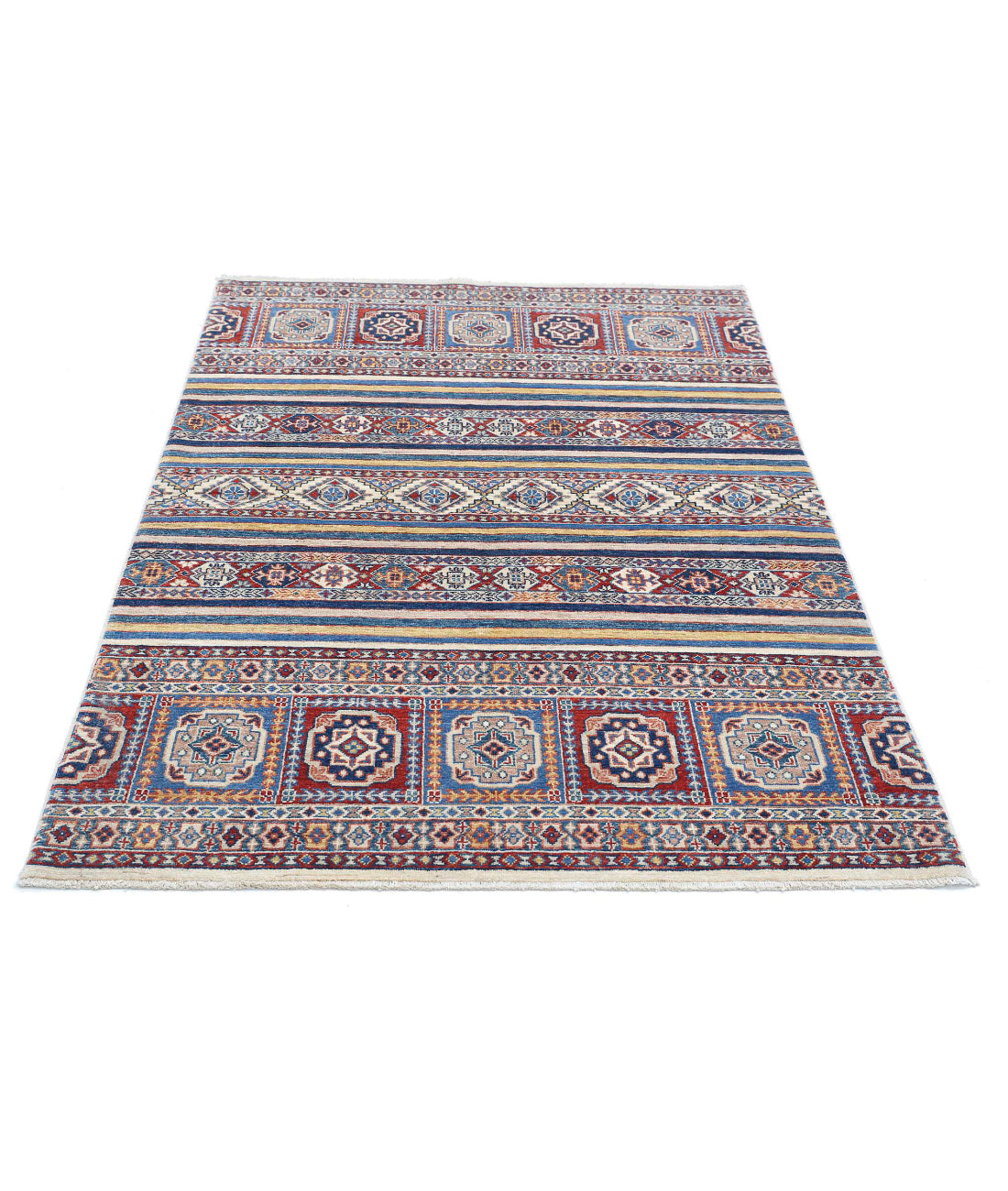 Khurjeen 4'0'' X 5'11'' Hand-Knotted Wool Rug 4'0'' x 5'11'' (120 X 178) / Multi / Multi