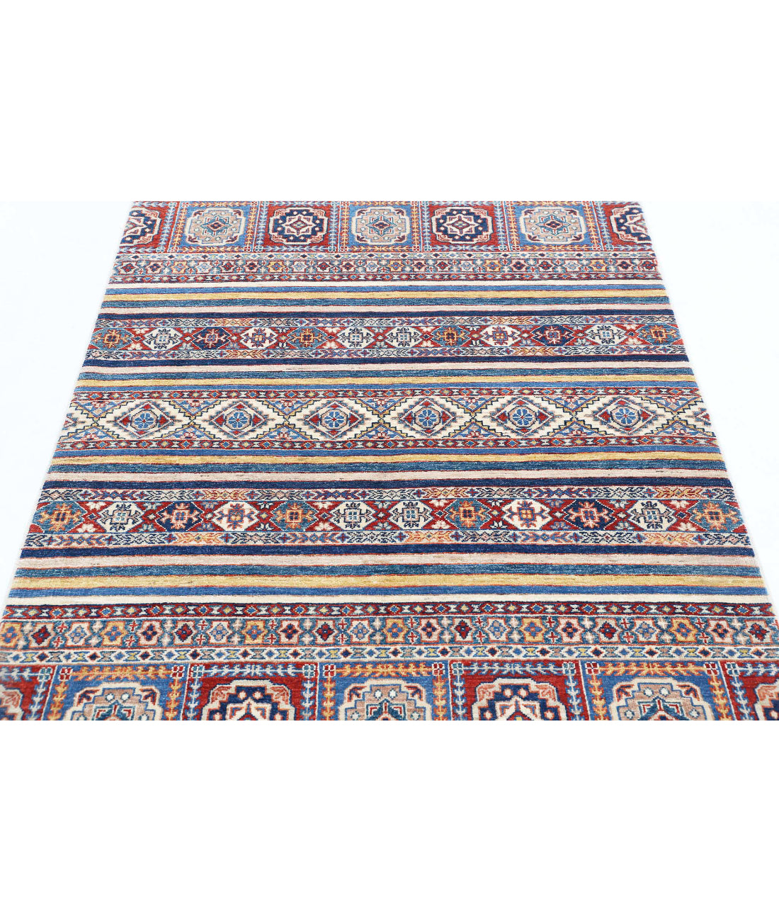 Khurjeen 4'0'' X 5'11'' Hand-Knotted Wool Rug 4'0'' x 5'11'' (120 X 178) / Multi / Multi