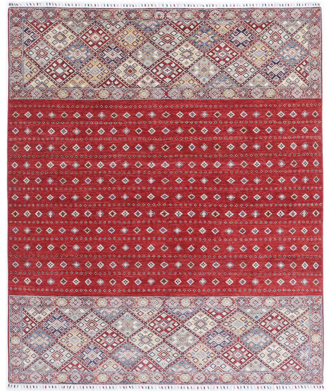 Khurjeen 7'9'' X 9'8'' Hand-Knotted Wool Rug 7'9'' x 9'8'' (233 X 290) / Multi / Multi