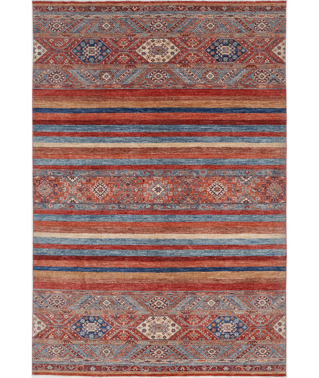 Khurjeen 6'9'' X 9'11'' Hand-Knotted Wool Rug 6'9'' x 9'11'' (203 X 298) / Multi / Multi