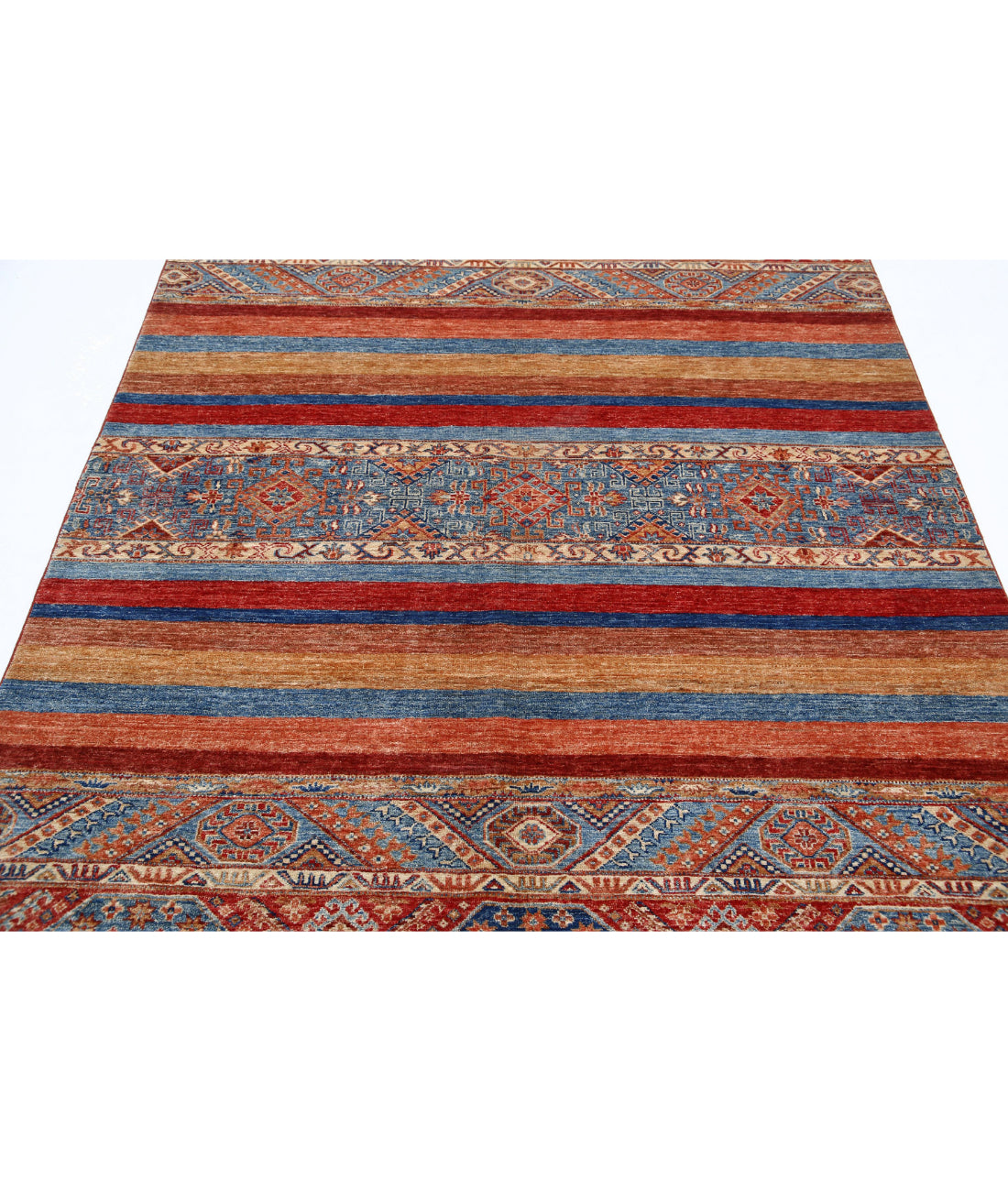 Khurjeen 5'8'' X 7'10'' Hand-Knotted Wool Rug 5'8'' x 7'10'' (170 X 235) / Multi / Multi