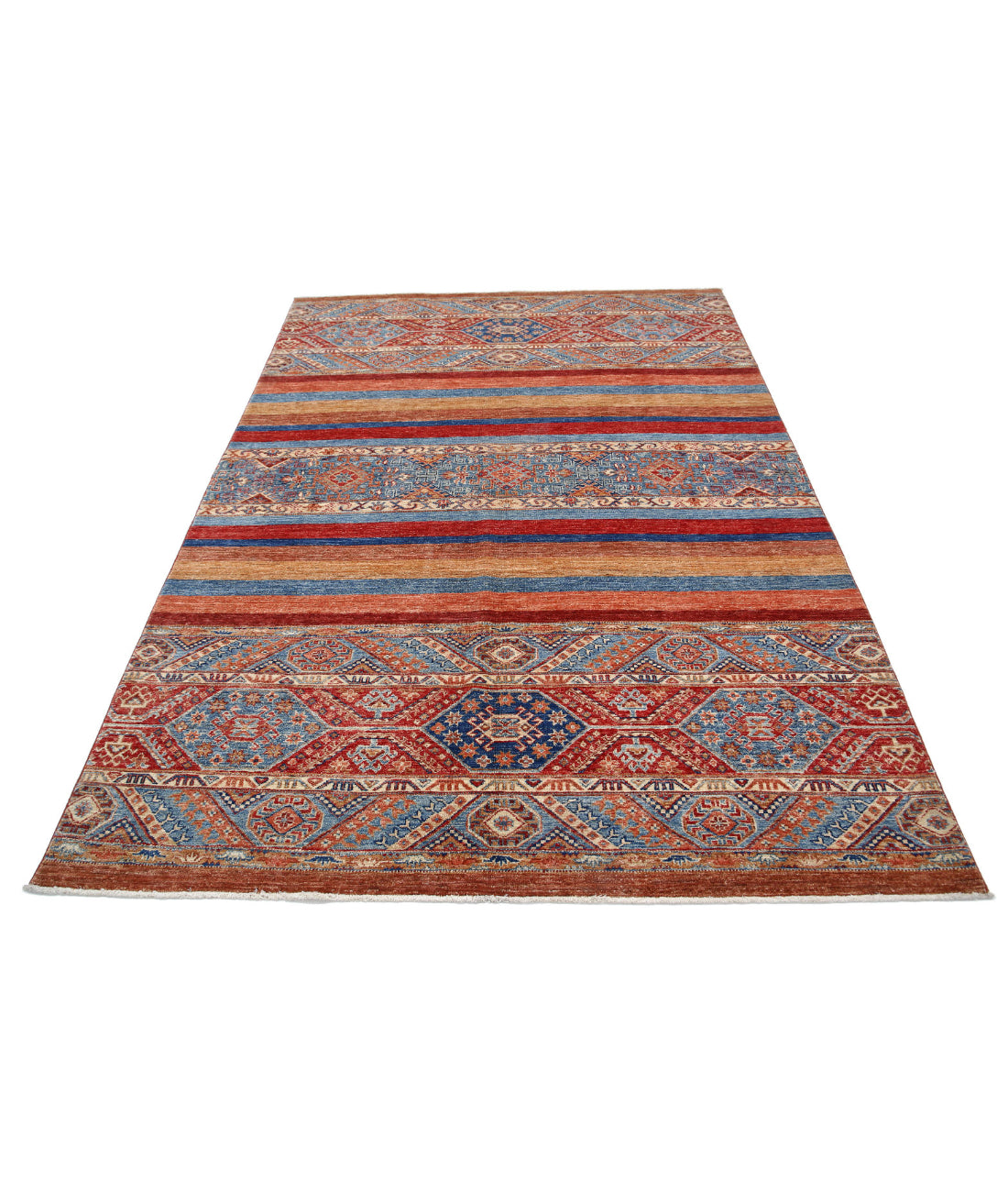 Khurjeen 5'8'' X 7'10'' Hand-Knotted Wool Rug 5'8'' x 7'10'' (170 X 235) / Multi / Multi