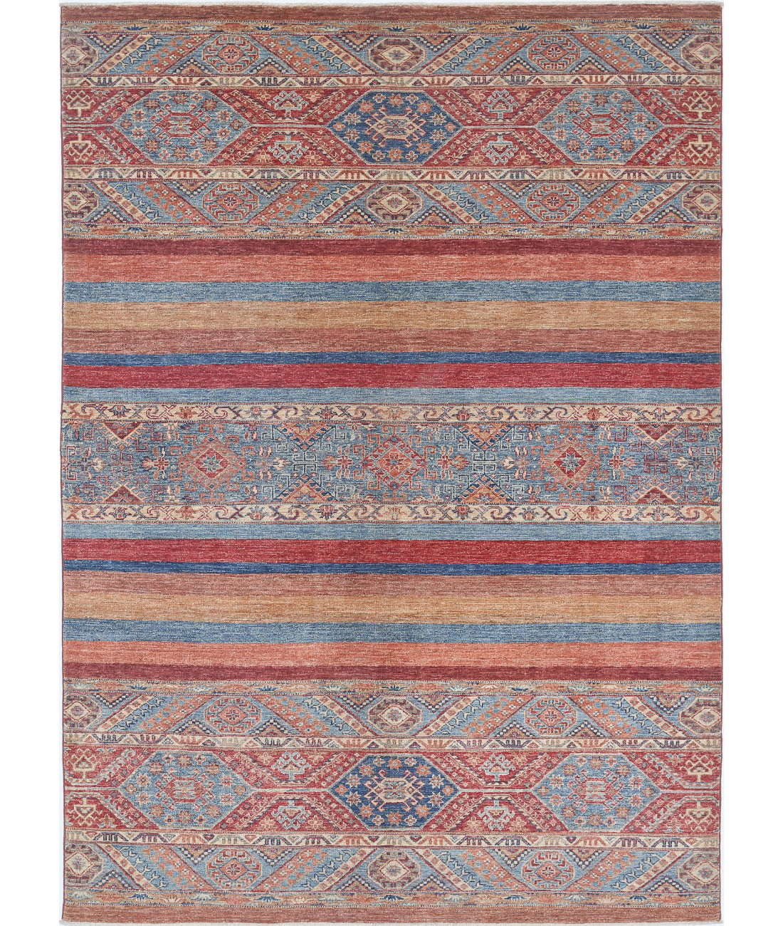 Khurjeen 5'8'' X 7'10'' Hand-Knotted Wool Rug 5'8'' x 7'10'' (170 X 235) / Multi / Multi