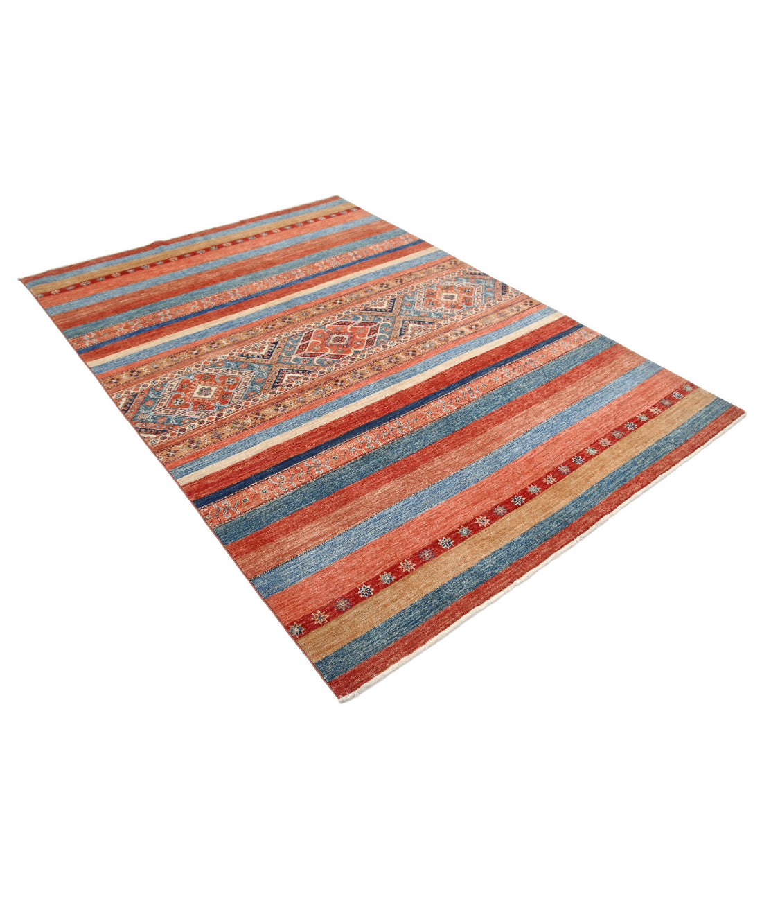 Khurjeen 5'6'' X 7'8'' Hand-Knotted Wool Rug 5'6'' x 7'8'' (165 X 230) / Multi / Multi